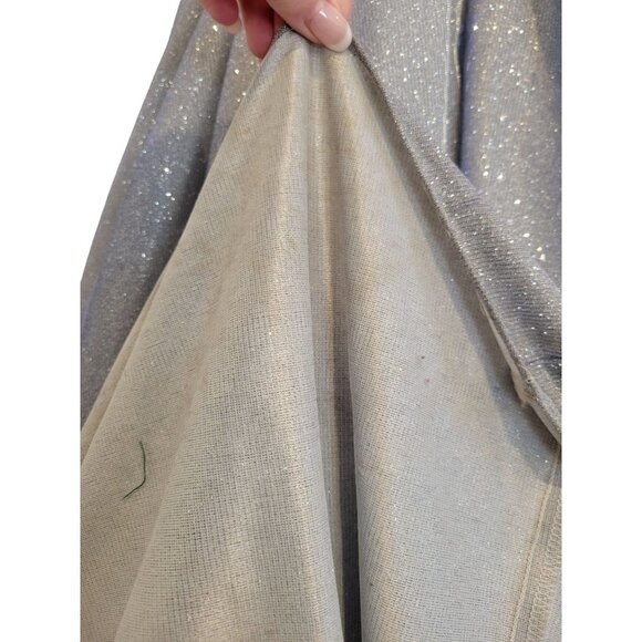 Betsy & Adam Galaxy Glitter Ball Gown A-Line Floor Length Gown Maxi Dress 14 - Picture 13 of 16